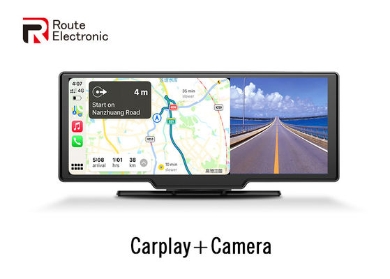 كاميرا مزدوجة للسيارة Dash Cam DVR 10.26 بوصة وشاشة مع Carplay لاسلكي