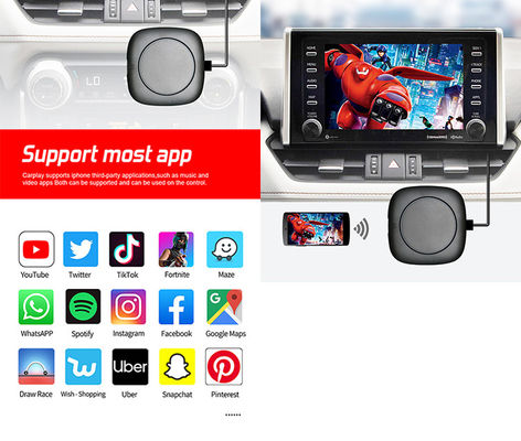 مدخل طاقة 5 فولت ميني USB محول Carplay لاسلكي لأندرويد أوتو و Apple Carplay
