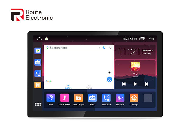 OEM Universal Car Stereo ، مشغل فيديو للسيارة 12.95 بوصة مزود بشاشة سوداء كاملة التركيب